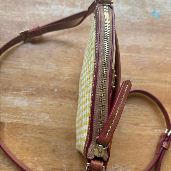 Dooney & Bourke Yellow Gingham Crossbody Bag - Picture 2 of 10